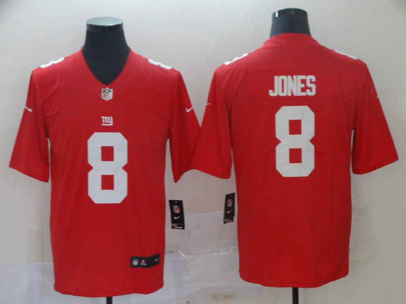 Men New York Giants #8 Jones Red Nike Vapor Untouchable Limited Player NFL Jerseys